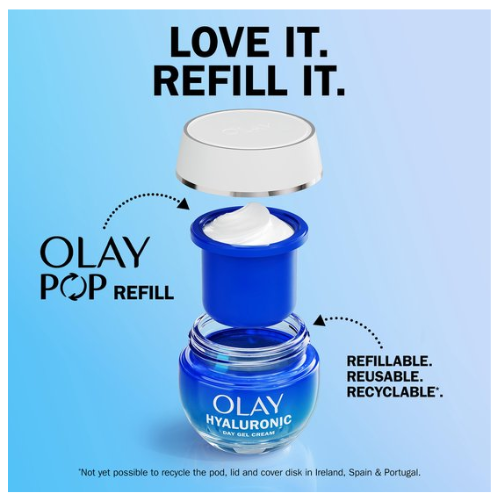 Olay Hyaluronic Gel Dagcrème - Parfumvrij - Hydrateert De Huid En Maakt Ze Voller En Glad - 50 ml
