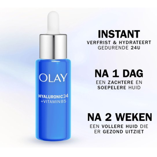 Olay Hyaluronic Serum - Met Niacinamide en Vit B5 - Hydrateert & Maakt De Huid Voller En Glad - 40 ml