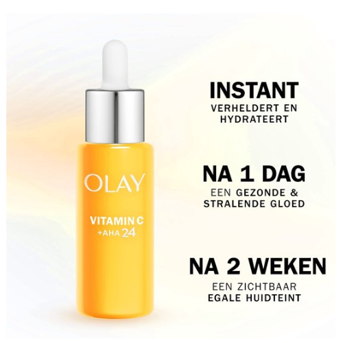 Olay Vitamine C Serum - AHA + 99% Pure Niacinamide - Anti-pigmentvlekken - Egaliseert, Hydrateert - 40ml