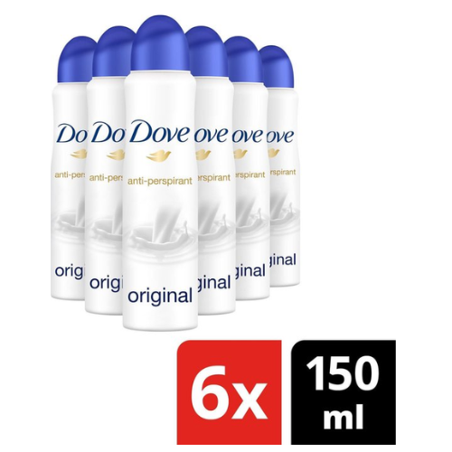 Dove Original Anti-transpirant Spray Vrouw - Voordeelverpakking - 6 x 150 ml
