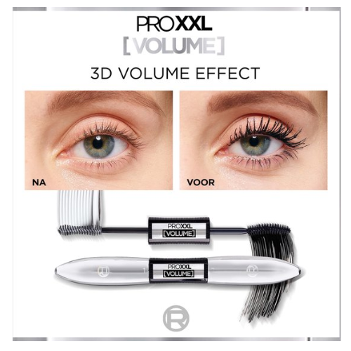 L'Oréal Paris - PRO XXL VOLUME - Zwart - Intens volume mascara - 12 ml - voordeelverpakking - 3 Stuks