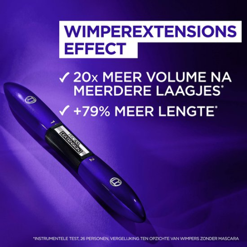L'Oréal Paris - PRO XXL EXTENSION - Zwart - Mascara geïnspireerd op het effect van wimperextensions - 12 ml