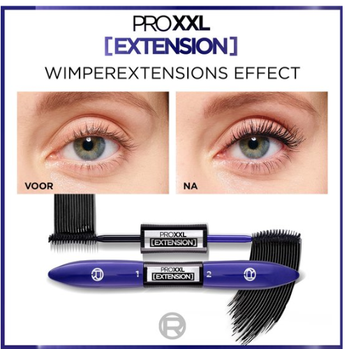 L'Oréal Paris - PRO XXL EXTENSION - Zwart - Mascara geïnspireerd op het effect van wimperextensions - 12 ml