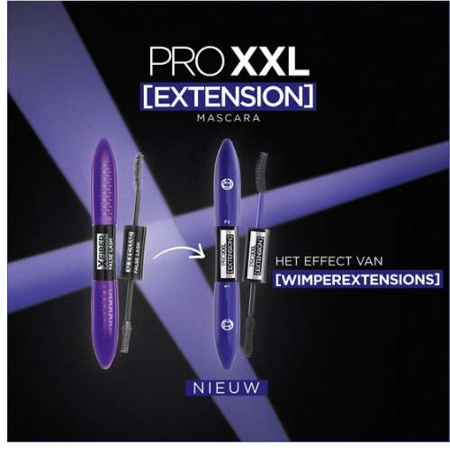 L'Oréal Paris - PRO XXL EXTENSION - Zwart - Mascara geïnspireerd op het effect van wimperextensions - 12 ml