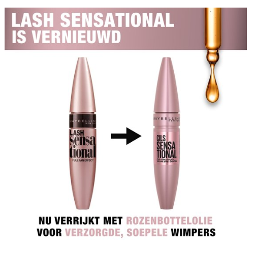 Maybelline New York - Lash Sensational Mascara - Very Black - Zwarte Volume Mascara met separatie - 9,5 ml - voordeelverpakking - 3 Stuks