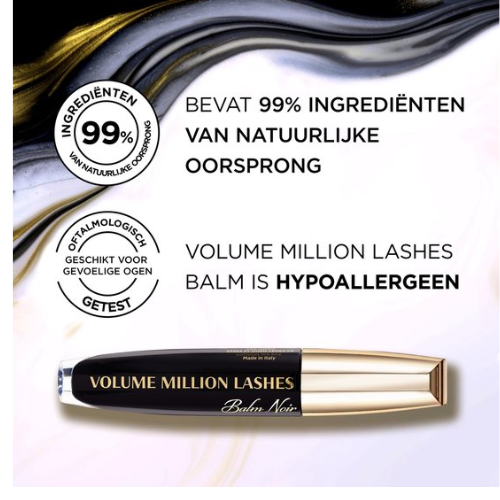L’Oréal Paris - Volume Million Lashes Balm Noir - 01 Black - Zwart - Volume Mascara - 8,9 ml