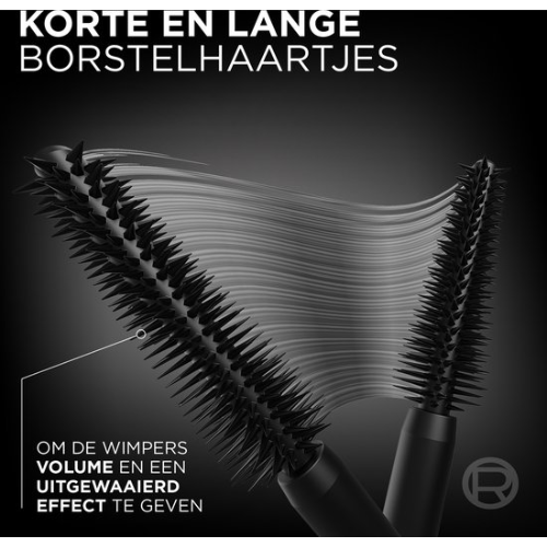 L'Oréal Paris Panorama Mascara Black - Lengte, separatie en volume Mascara - korte en lange borstelhaartjes voor groter lijkende ogen - Mascara voor gevoelige ogen – Zwart - 8ml