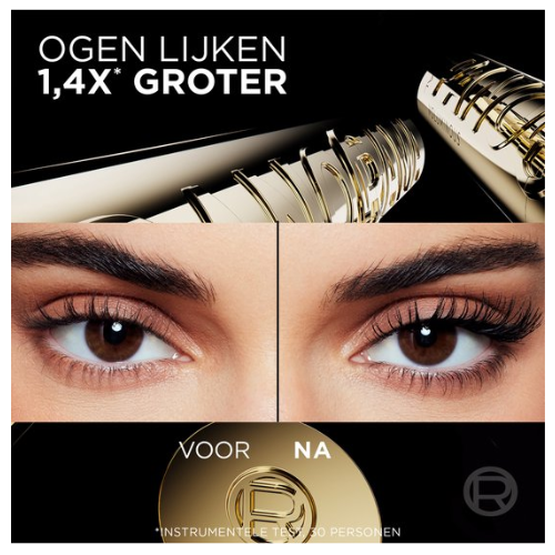 L'Oréal Paris Panorama Mascara Black - Lengte, separatie en volume Mascara - korte en lange borstelhaartjes voor groter lijkende ogen - Mascara voor gevoelige ogen – Zwart - 8ml
