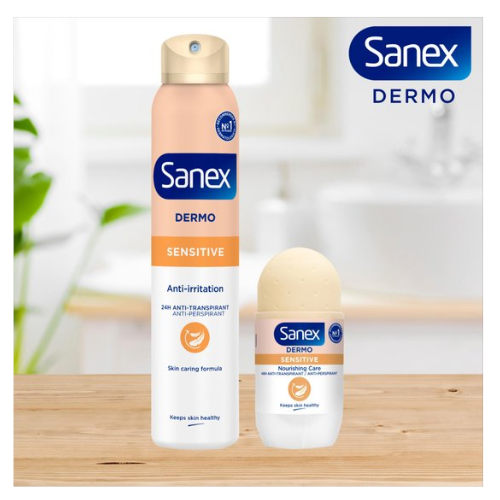 Sanex Dermo Sensitive Deodorant Anti-Transpirant Roller 6 x 50ml - Voordeelverpakking