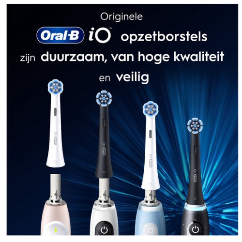 Oral-B Opzetborstels iO Radiant White Zwart 4 stuks