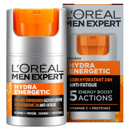 L’Oréal Paris Men Expert Hydra Energetic hydraterende dagcrème - 6 x 50 ml - Multiverpakking