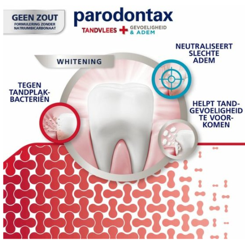 Parodontax Tandpasta Tandvlees + Gevoeligheid & Adem Whitening - 4 x 75 ml
