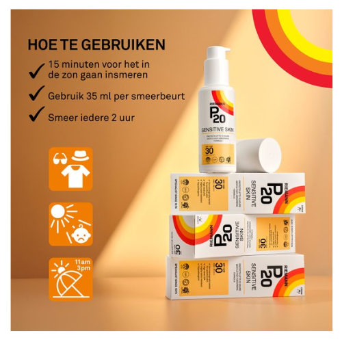 P20 Sensitive Skin SPF 30 - zonnebrand gevoelige huid - factor 30 - 200 ml
