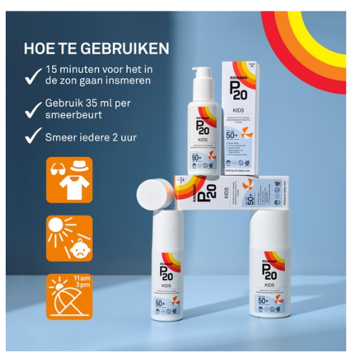 P20 Kids SPF 50+ - Zonnebrand lotion - Factor 50+ - 200 ml