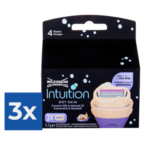 Wilkinson Intuition Dry Skin Scheermesjes - Voordeelverpakking 3 x 3 Stuks