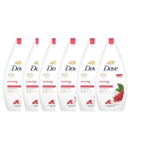 Dove Reviving Pomegranate & Hibiscus Body Wash - voordeelverpakking - 6 x 450ml