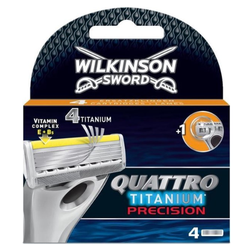Wilkinson Sword Quattro Titanium Precision - 4 stuks - Scheermesjes
