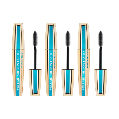 L’Oréal Paris - Volume Million Lashes - Classic - Black Waterproof - Zwart - Waterproof Volume Mascara met Kamille en Zwarte Orchidee Oliën - 10,7 ml - voordeelverpakking - 3 Stuks