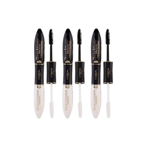 L'Oreal Double Extension Extra Black Mascara Zwart - Voordeelverpakking - 3Stuks