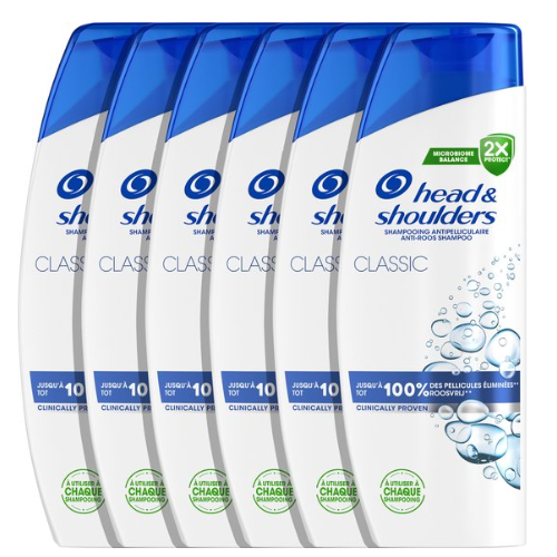 Head & Shoulders Classic - Anti-roos Shampoo - Fris Gevoel Voor Dagelijks Gebruik - Voordeelverpakking 6 x 400 ml