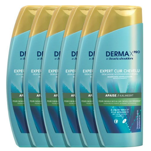 DERMAxPRO by Head & Shoulders - Kalmeert - Anti-roos Shampoo - Droge/Jeukende Hoofdhuid - Voordeelverpakking 6 x 400 ml