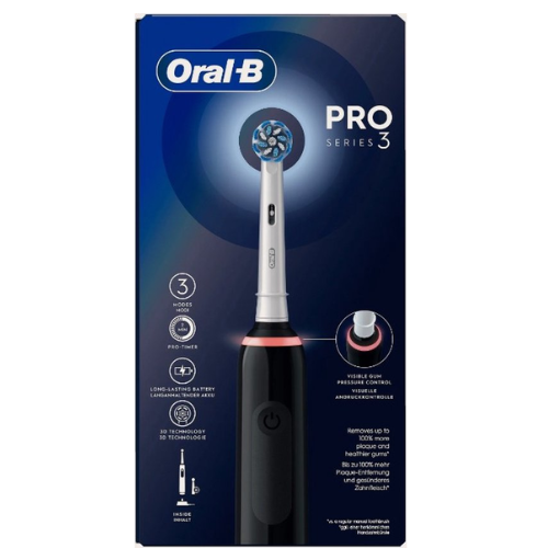 Oral-B PRO 3 3000 Black Sensitive Clean + 1 extra opzetborstel