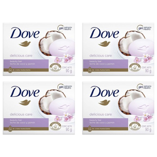 Dove Zeep Cocos & Jasmijnblaadjes 4 x 90 Gram