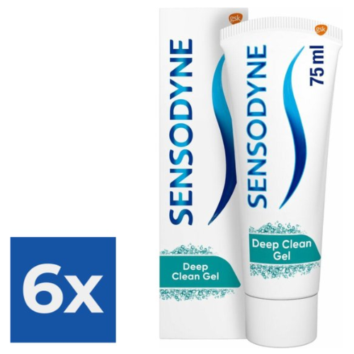 Sensodyne Tandpasta Deep Clean Gel 75 ml - Voordeelverpakking 6 stuks