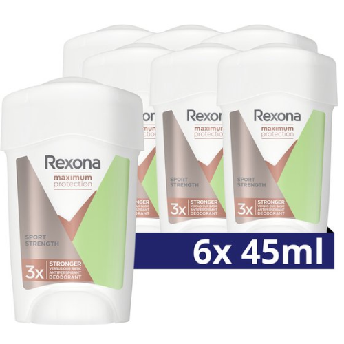 Rexona Maximum Protection Sport Strength Anti-Transpirant Deodorant Stick - 6 x 45 ml - Voordeelverpakking
