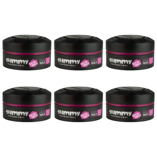 Gummy Keratin Complex Styling Wax Gloss Extra Hold - voordeelverpakking 6 stuks