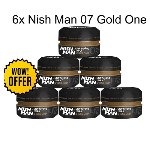 Nishman- Hair Wax- 07 Gold One 6 stuks - Haarwax - styling hairwax - Stijlen wax - 6 stuks