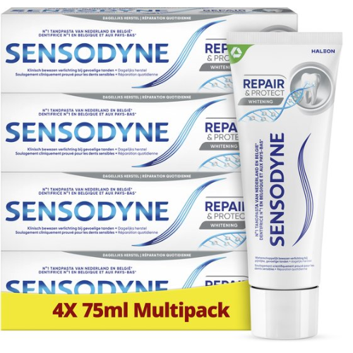 Sensodyne Repair & Protect Whitening Tandpasta voor gevoelige tanden 4x 75 ml
