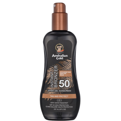 Australian Gold SPF 50 Spray Gel Zonnebrand met Bronzer - 237 ml