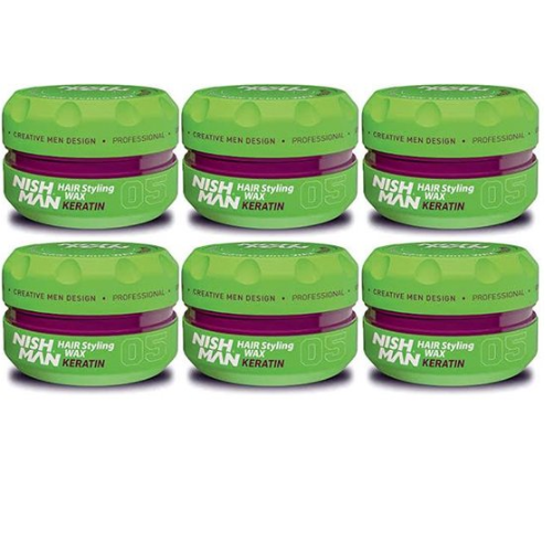 NISHMANWAX 05 HAIR STYLING WAX KERATIN 6 STUKS