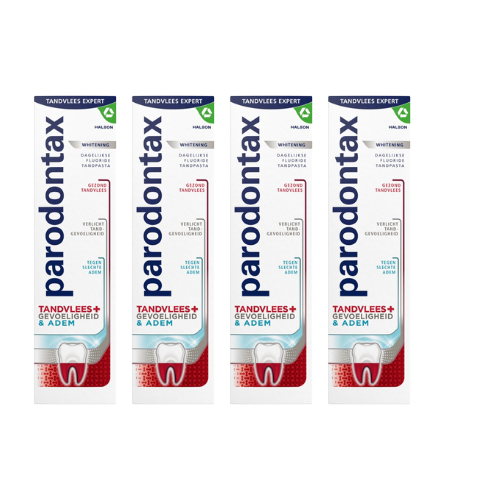 Parodontax Tandpasta Tandvlees + Gevoeligheid & Adem Whitening - 4 x 75 ml