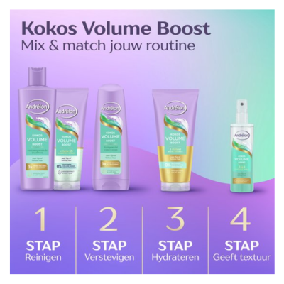 Andrélon Haar Haarverzorging - Conditioner - Kokos Volume Boost - 6 x 200 ml