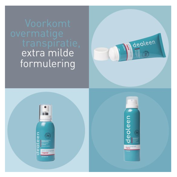 Deoleen - Anti-transpirant - Crème Regular - 6x 50 ml