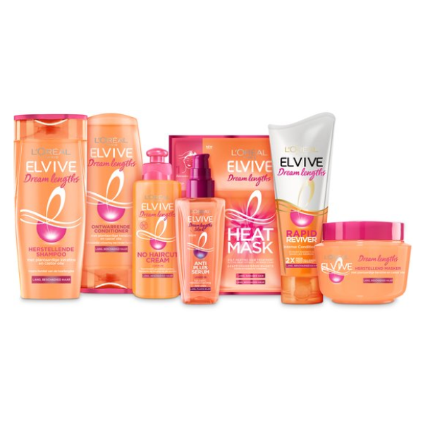 L'Oréal Paris Elvive Dream Lengths Conditioner - Voor lang, beschadigd haar - Herstellende conditioner - 6x200ml