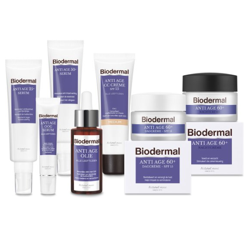 Biodermal Anti Age nachtcrème 40+ - Nachtcrème met niacinamide & peptide - Herstelt de huidconditie en verstevigt - 50ml