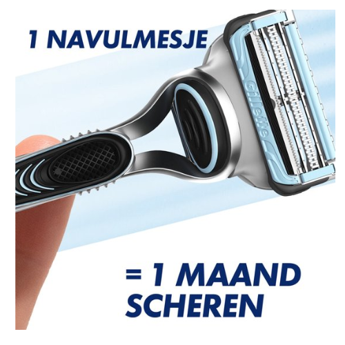 Gillette SkinGuard Sensitive Scheermesjes - Voor Mannen - 8 stuks