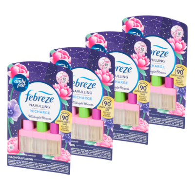 Ambi Pur Febreze navulling Midnight Blossom - voordeelverpakking 4 x 20ml