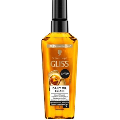 Gliss Oil Nutritive - Daily Oil Elixer - Haarverzorging - Haar Olie - Voeding - Stug en Beschadigd Haar - Voordeelverpakking - 6x 75ml