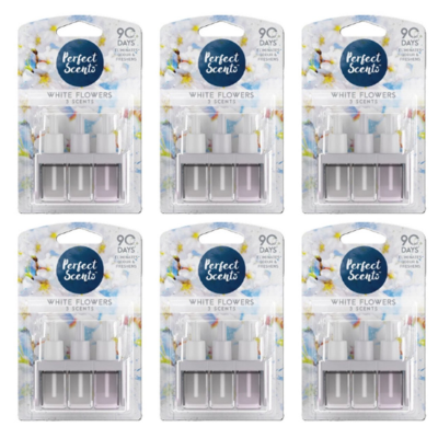 Perfect Scents 3Volution Navulling White Flowers - 6 x 20 ml