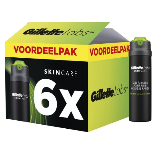 GilletteLabs Snel Schuimende Scheergel - Voor Mannen - Voordeelverpakking 6 x 198ml
