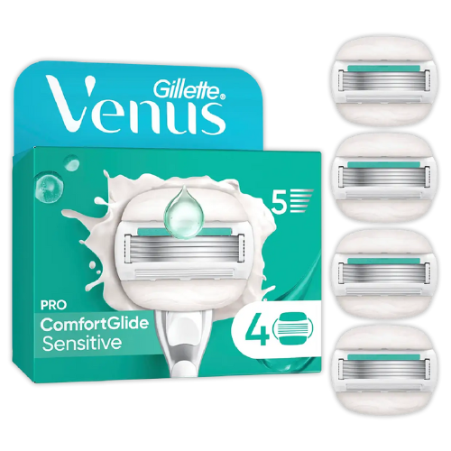 Gillette - Venus - PRO ComfortGlide - Scheermes - 4 Stuks - Voor De Gevoelige Huid - Met Een Vleugje Aloë Vera