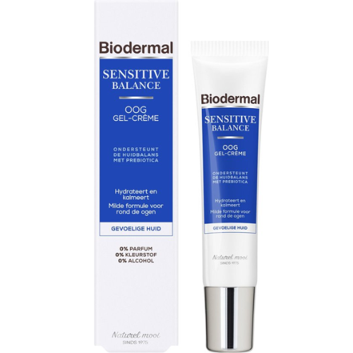 Biodermal Sensitive Balance Oog Gel-Crème - Gezichtsverzorging met hyaluronzuur - Oogcreme voor de gevoelige huid - 15 ml
