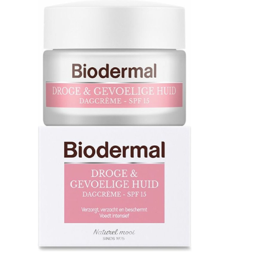 Biodermal Dagcrème Droge & gevoelige huid - 50ml - Hydrateert en herstelt
