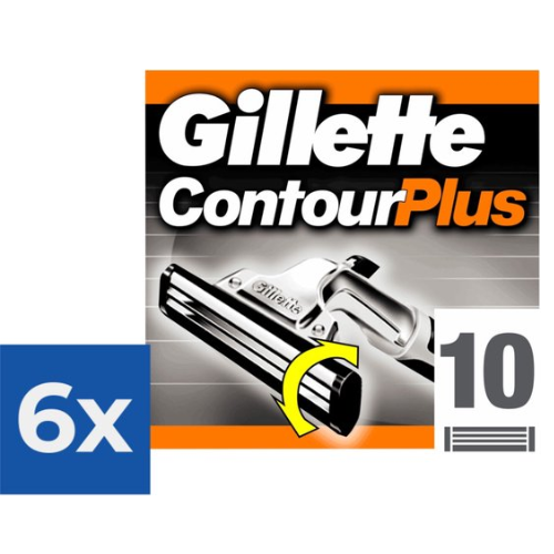 Gillette Contour Plus - 10 stuks - Wegwerpscheermesjes - Voordeelverpakking 6x 10 stuks