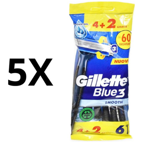 Gillette - Blue3 - Smooth - Wegwerpscheermesjes - 30 Stuks - Voordeelverpakking