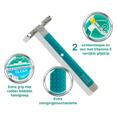 Wilkinson Sword Extra 2 Sensitive wegwerp Scheermesjes -voordeelverpakking - 3 x 15 stuks